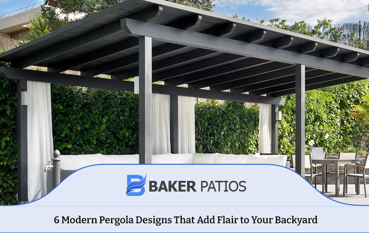 Contemporary wooden pergola design enhancing a backyard space.