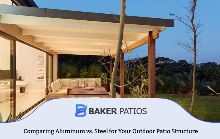 Sleek aluminum patio structure with modern design.